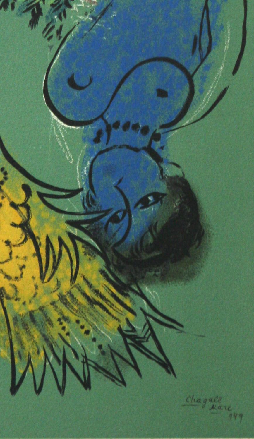 La Sirène signierter Holzstich von Marc Chagall aus Estampes Robert Rey 1950 (Grau), Abstract Print, von (after) Marc Chagall