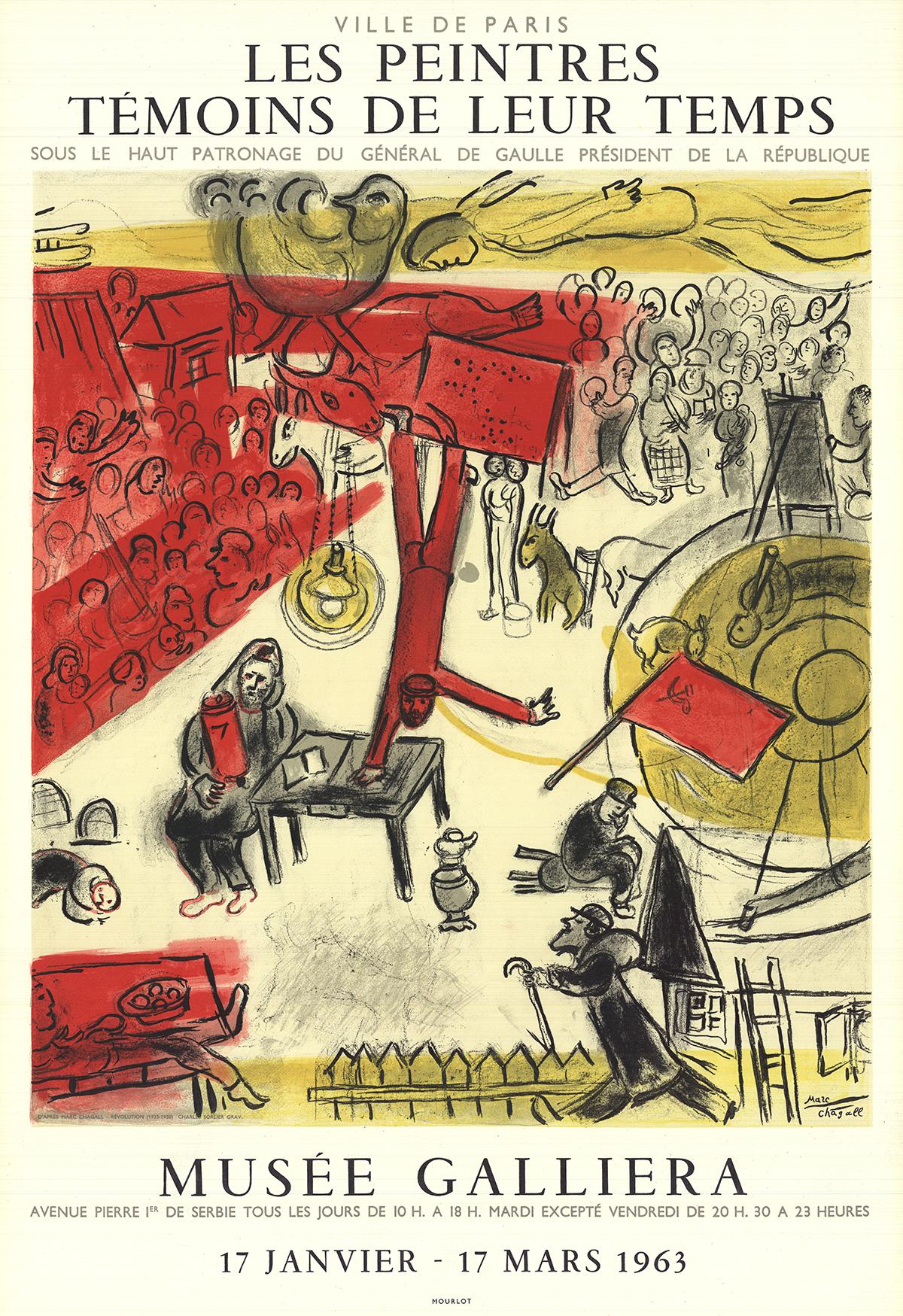 Marc Chagall-Die Revolution – Originallithographie – Print von (after) Marc Chagall