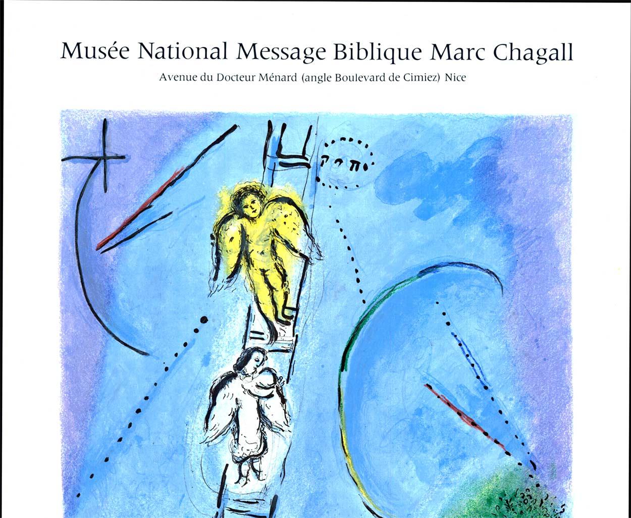 Original Marc Chagall Peintures Bibliques Recentes  Jacob's Ladder exhibition - Surrealist Print by (after) Marc Chagall