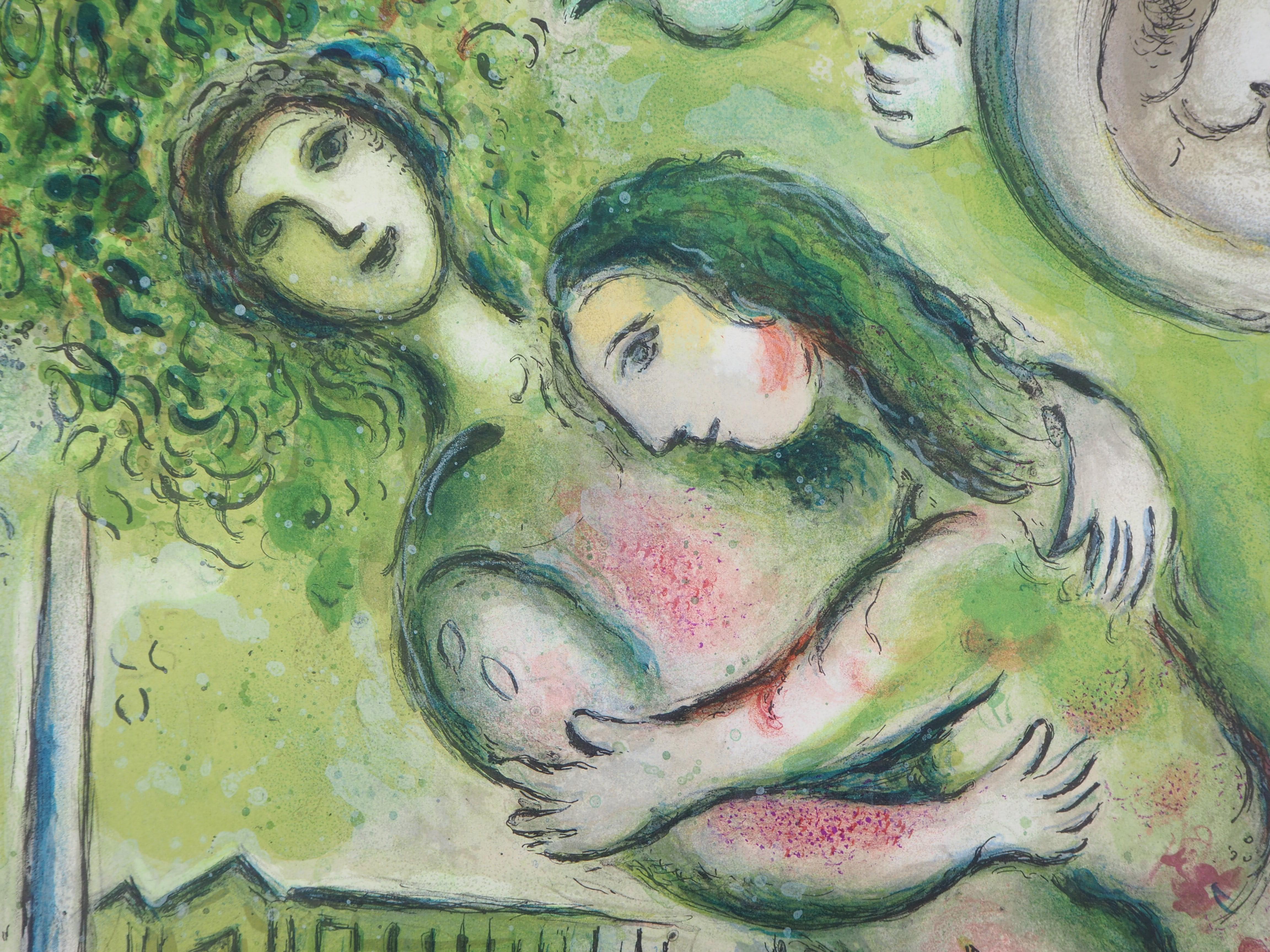 Romeo et Juliette (Opéra de Paris) - Lithographie, Mourlot 1965 - Beige Figurative Print par (after) Marc Chagall