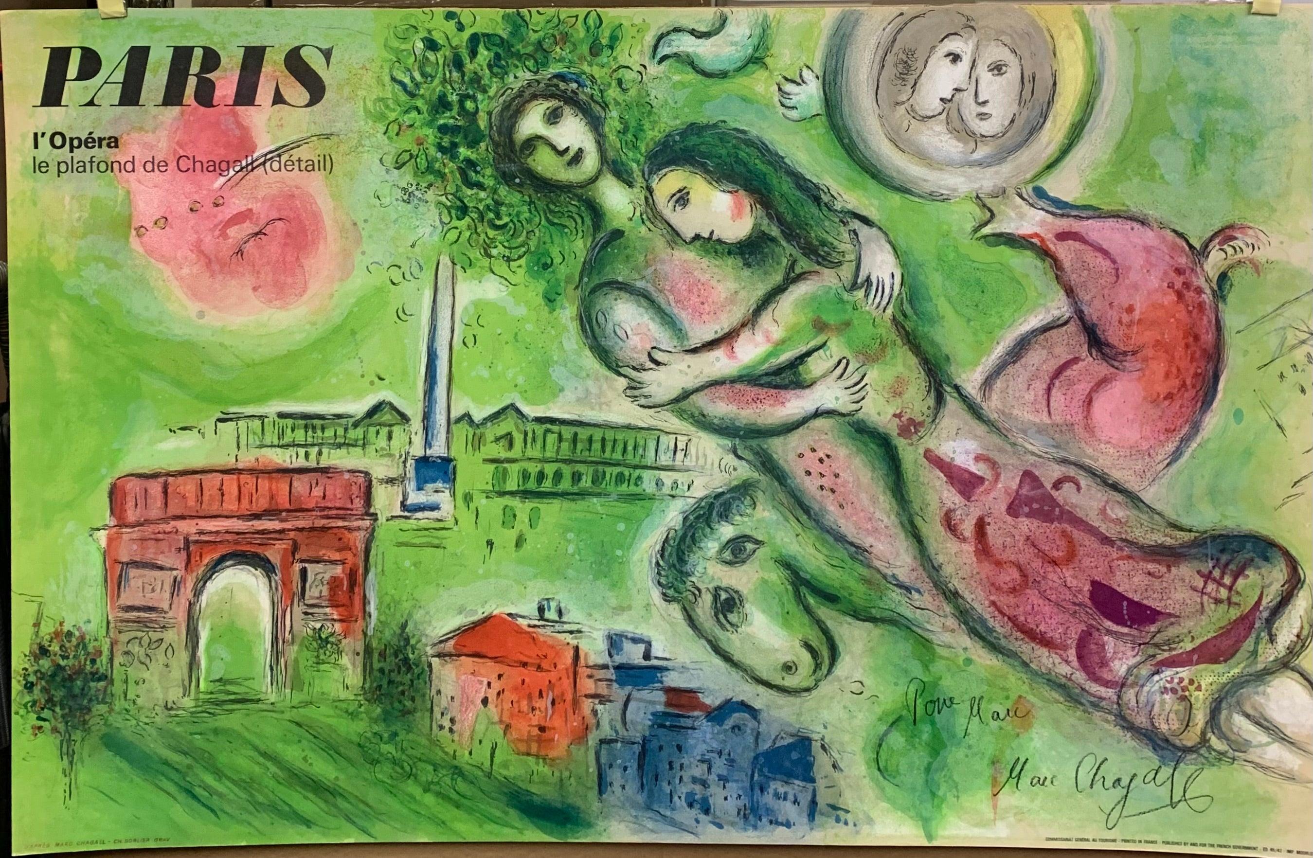 ChagalRoméo et Juliette / París, Le Plafond de l'Opéra - Firmado a mano 
