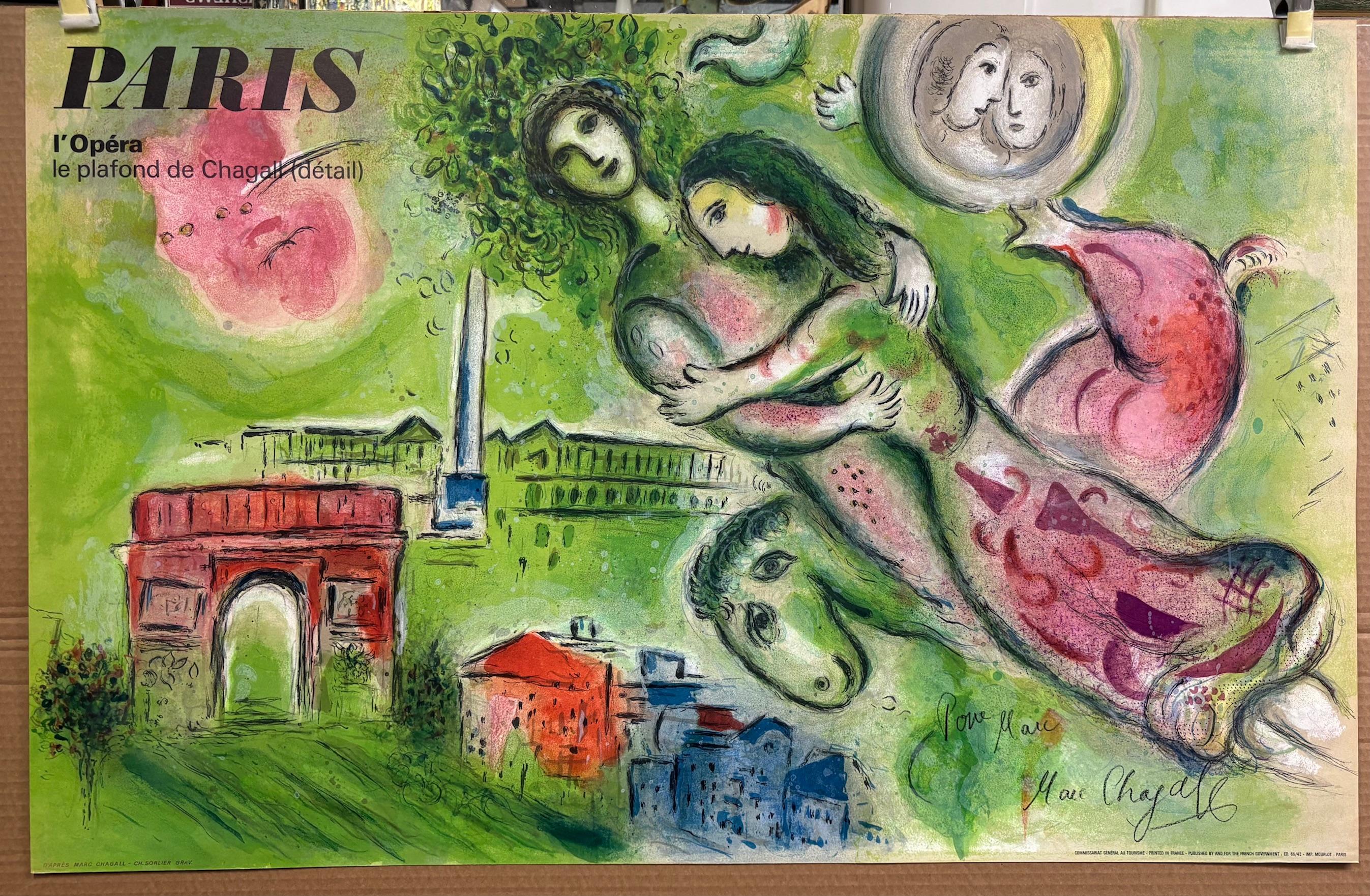 ChagalRoméo et Juliette / París, Le Plafond de l'Opéra - Firmado a mano 