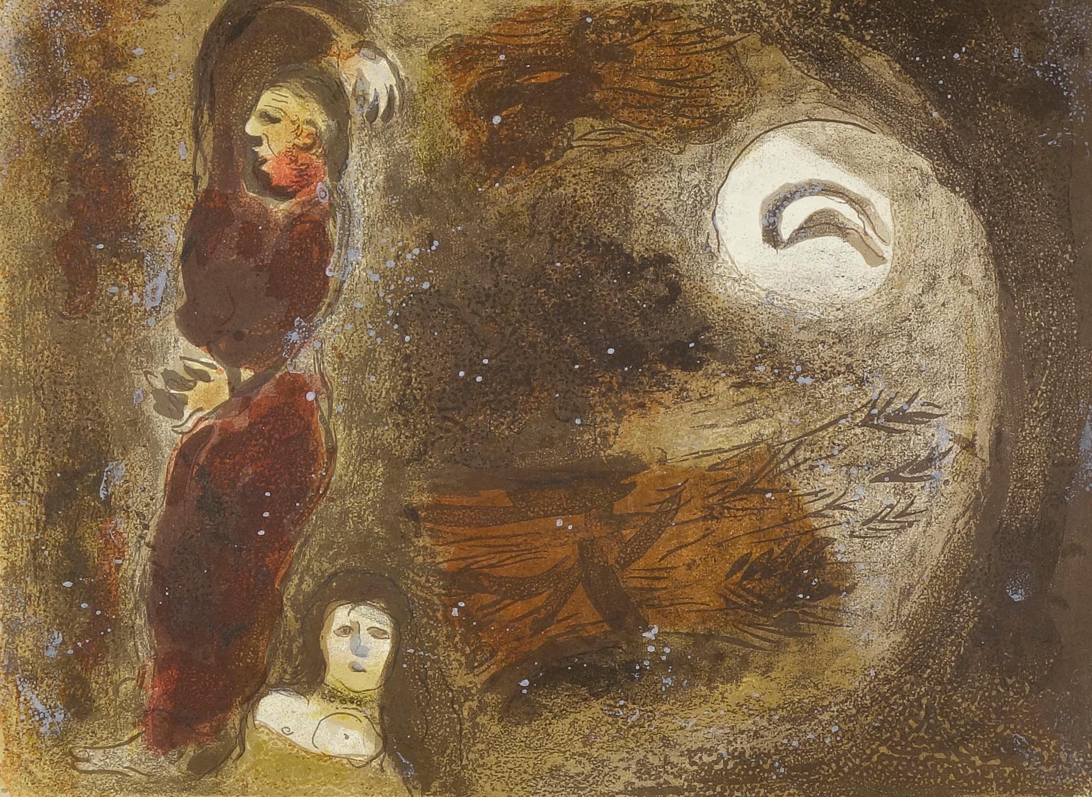 Ruth at the Feet of Boaz - Print by (after) Marc Chagall