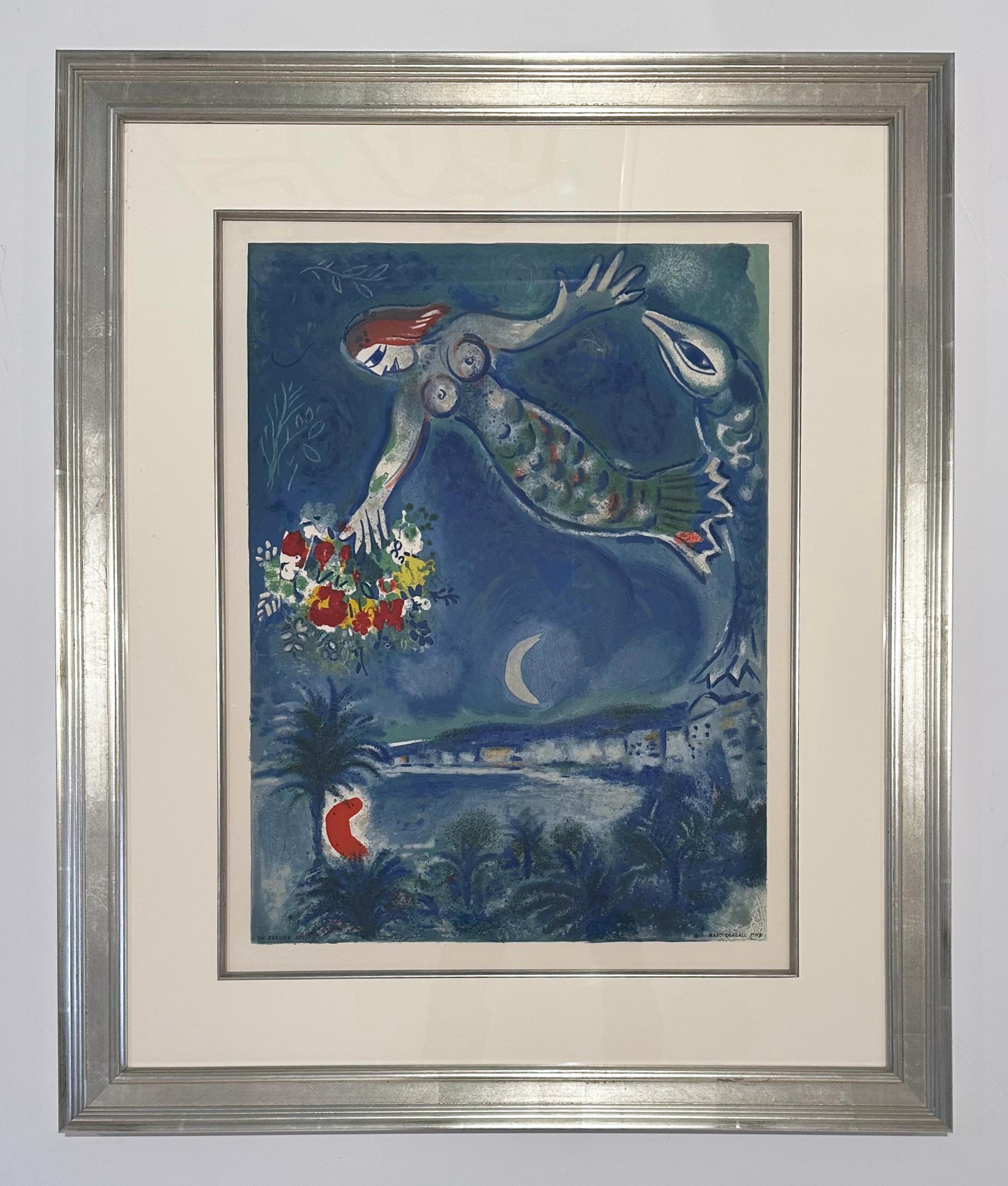Siren with Fish, from Nice and the Cote d'Azur (Unsigned Proof) - Print by (after) Marc Chagall