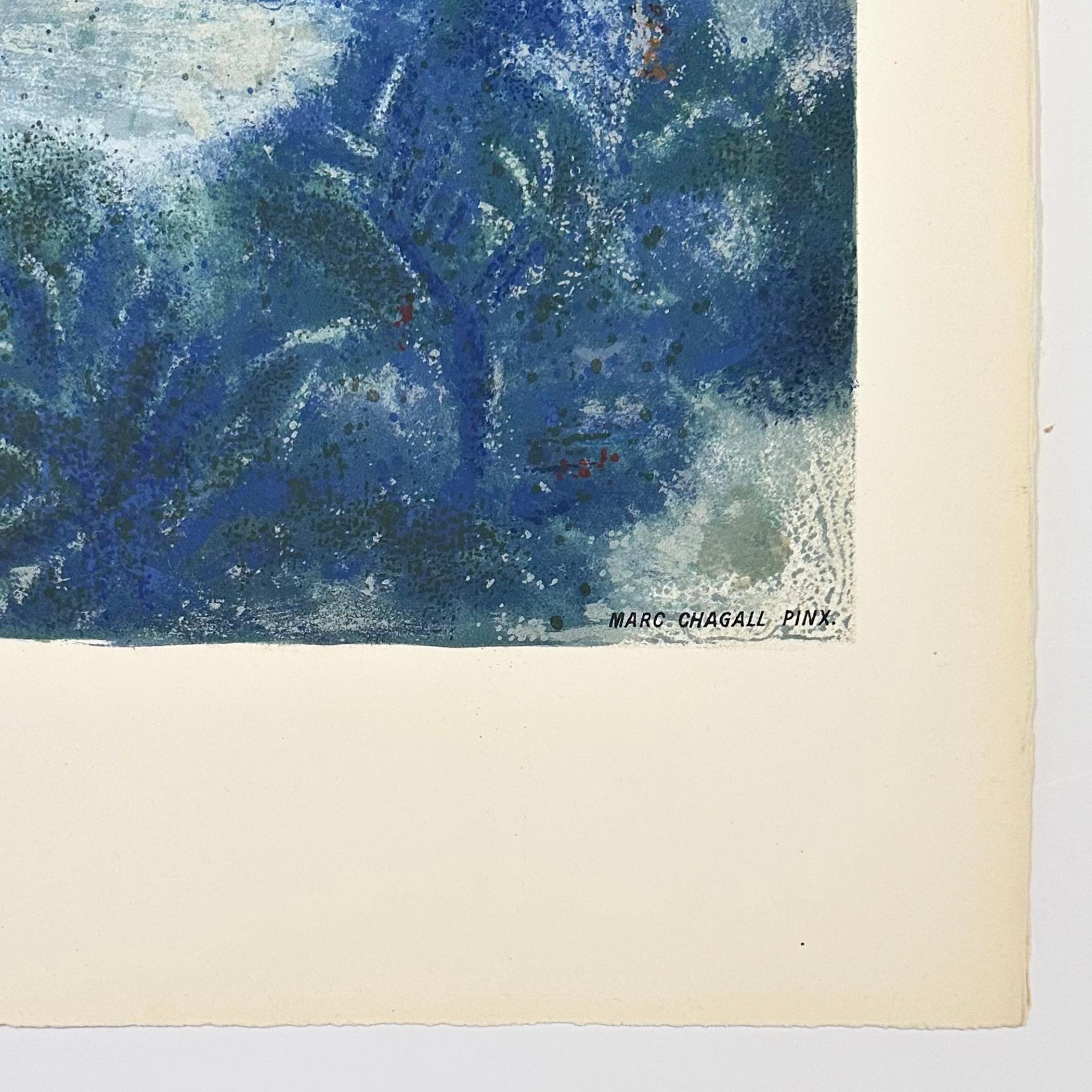 Artist: Marc Chagall (after)
Title: Siren with Fish
Portfolio: Nice and the Cote d'Azur
Medium: Lithograph
Date: 1967
Edition: Unsigned proof (aside from the edition of 150)
Sheet Size: 29