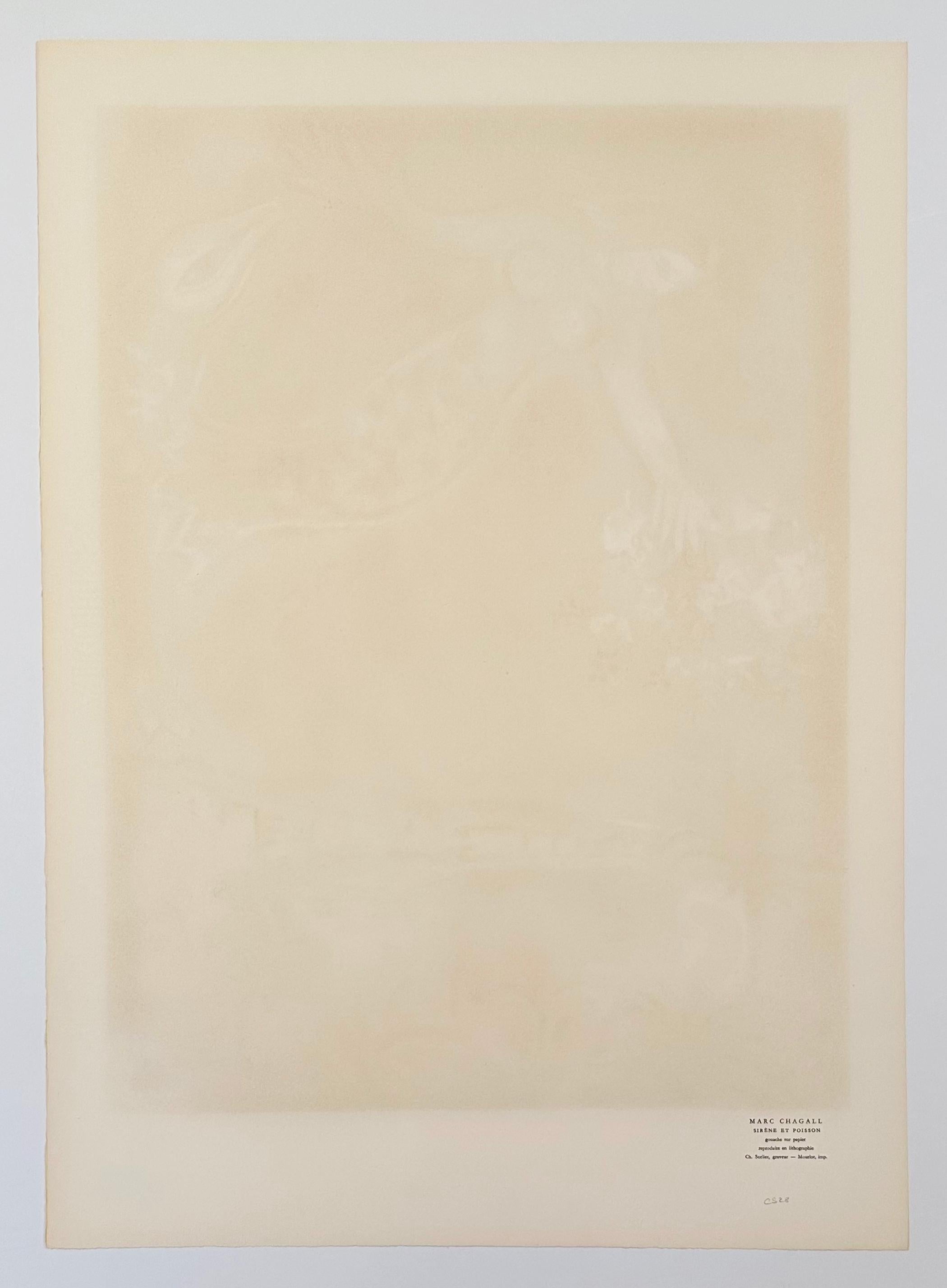 Siren with Fish, from Nice and the Cote d'Azur (Unsigned Proof) 1