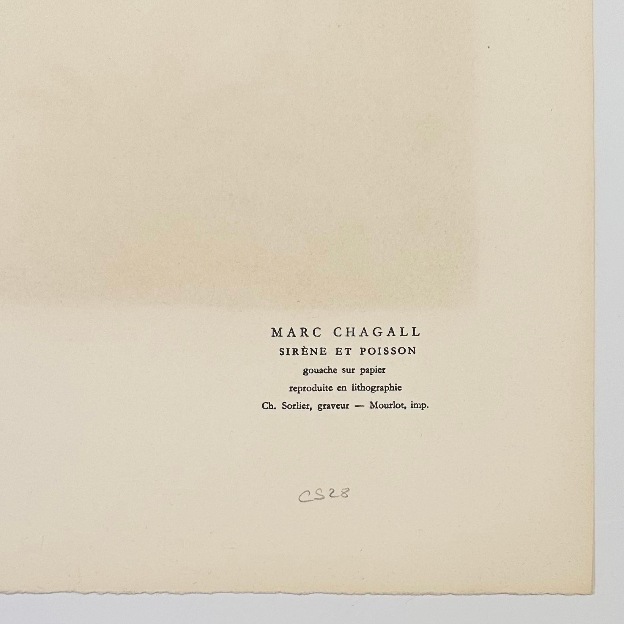 Siren with Fish, from Nice and the Cote d'Azur (Unsigned Proof) 2