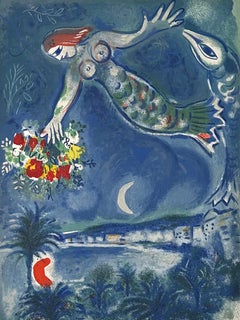 Siren with Fish, from Nice and the Cote d'Azur (Unsigned Proof)
