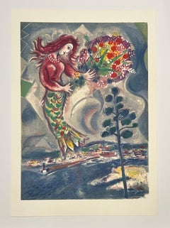 Siren with Pine, from Nice and the Cote d'Azur (Unsigned Proof)