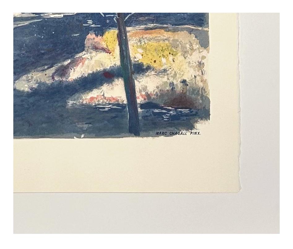 Artist: Marc Chagall (after)
Title: Siren with Pine
Portfolio: Nice and the Cote d'Azur
Medium: Lithograph
Date: 1967
Edition: Unsigned and unnumbered proof (aside from the edition of 150)
Sheet Size: 29