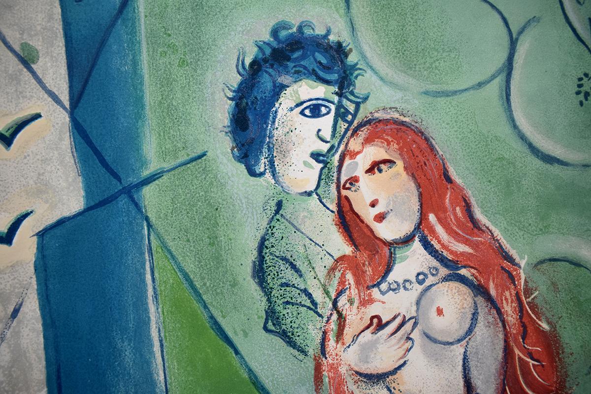 Siren with the Poet, from: Nice and the Côte d'Azur - Lithograph - 1967 - Fauvist Print by (after) Marc Chagall