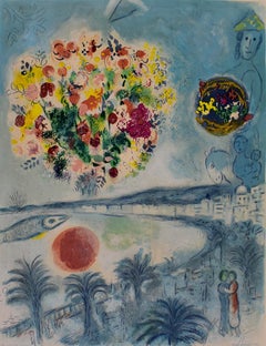  Sunset, from: Nice and the Côte d'Azur - French Russian Art - 1967