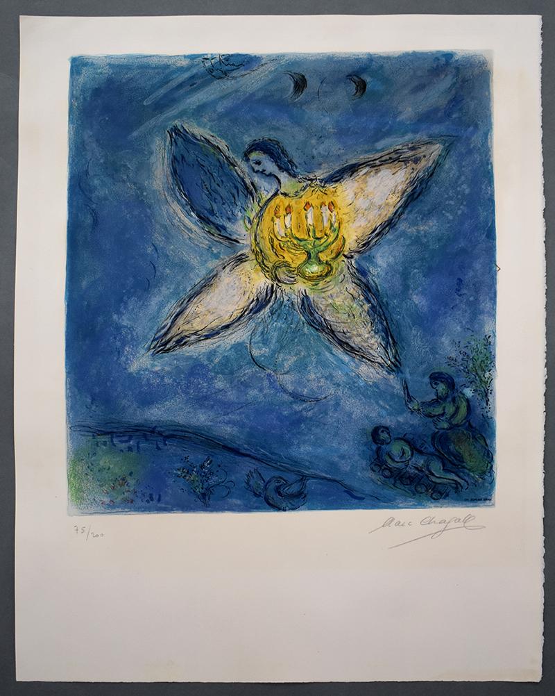 L'ange avec le bougeoir - Art français, russe - Lithographie - fauvisme - Print de (after) Marc Chagall