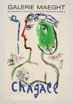 Marc Chagall (after) Abstract Lithograph, 1972, The Artist as Phoenix