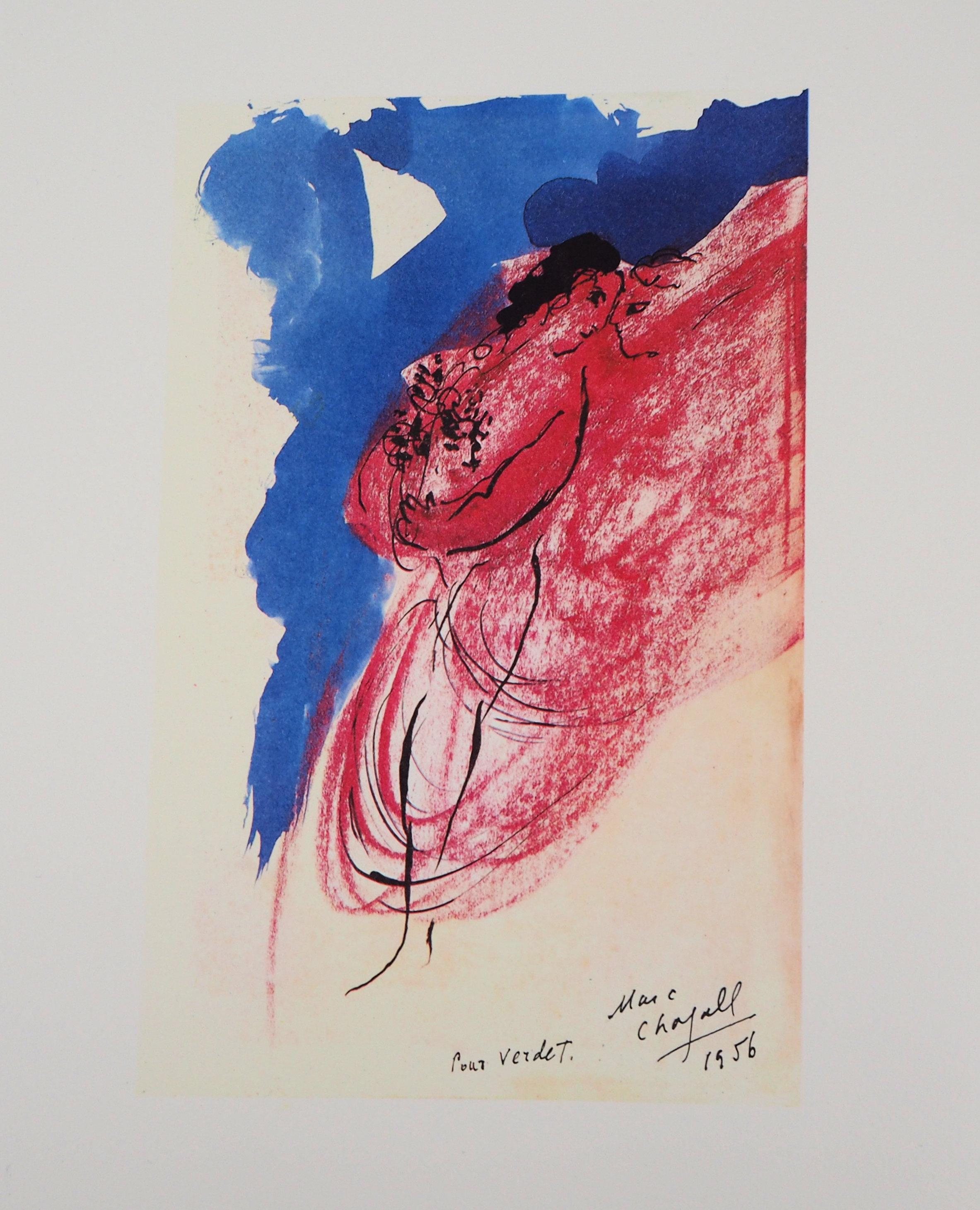 Marc CHAGALL (after)
The Lovers

Lithograph after a watercolor
Printed signature in the plate
On Rives vellum 33 x 27 cm (c. 13 x 11 inch)
From an edition of 150 unumbered proofs, edited by Jacques Boulan / Andre Verdet in 1992

Excellent condition