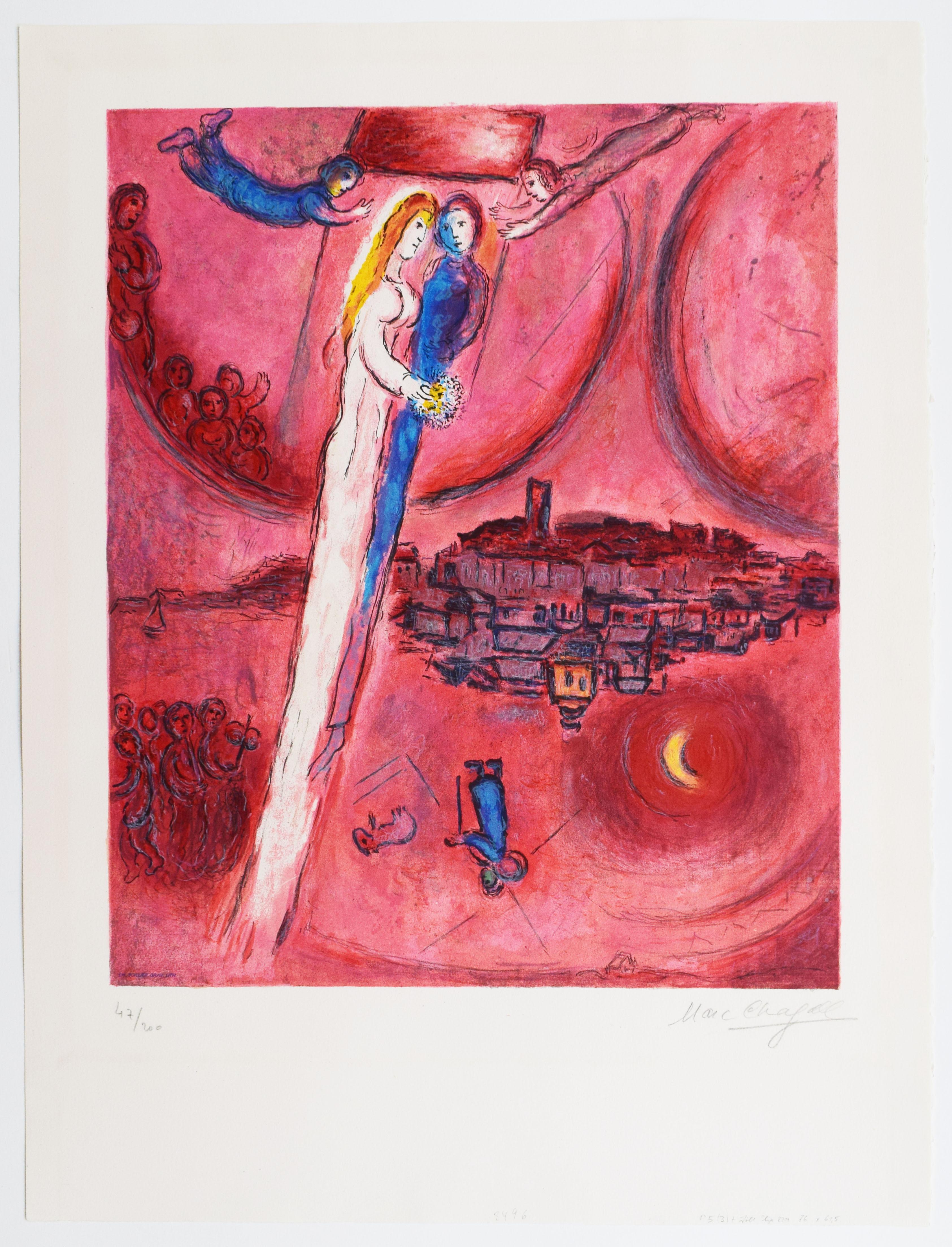 Das Hohelied der Liebe - Nizza Französisch Russisches Hohelied der Liebe – Print von (after) Marc Chagall
