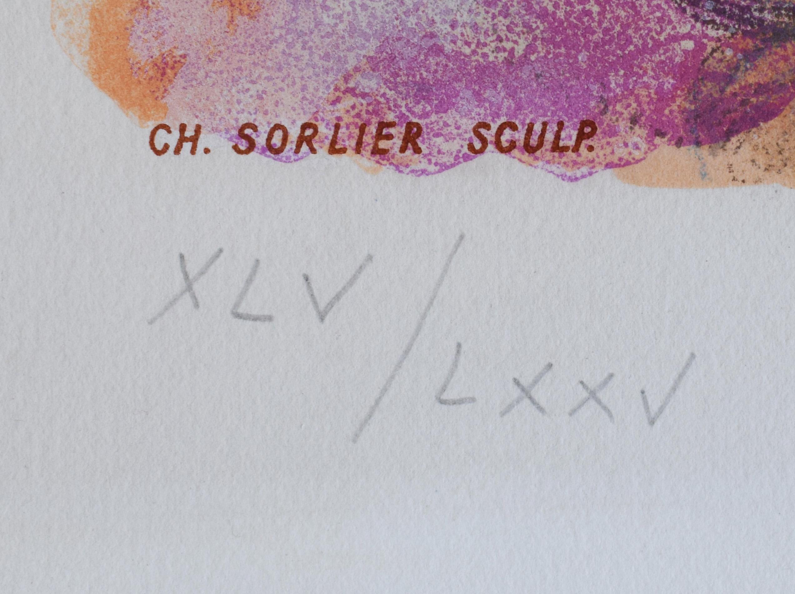 This lithograph is hand signed in pencil by the artist 