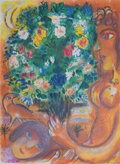 Woman with Bouquet - Nice French Russian