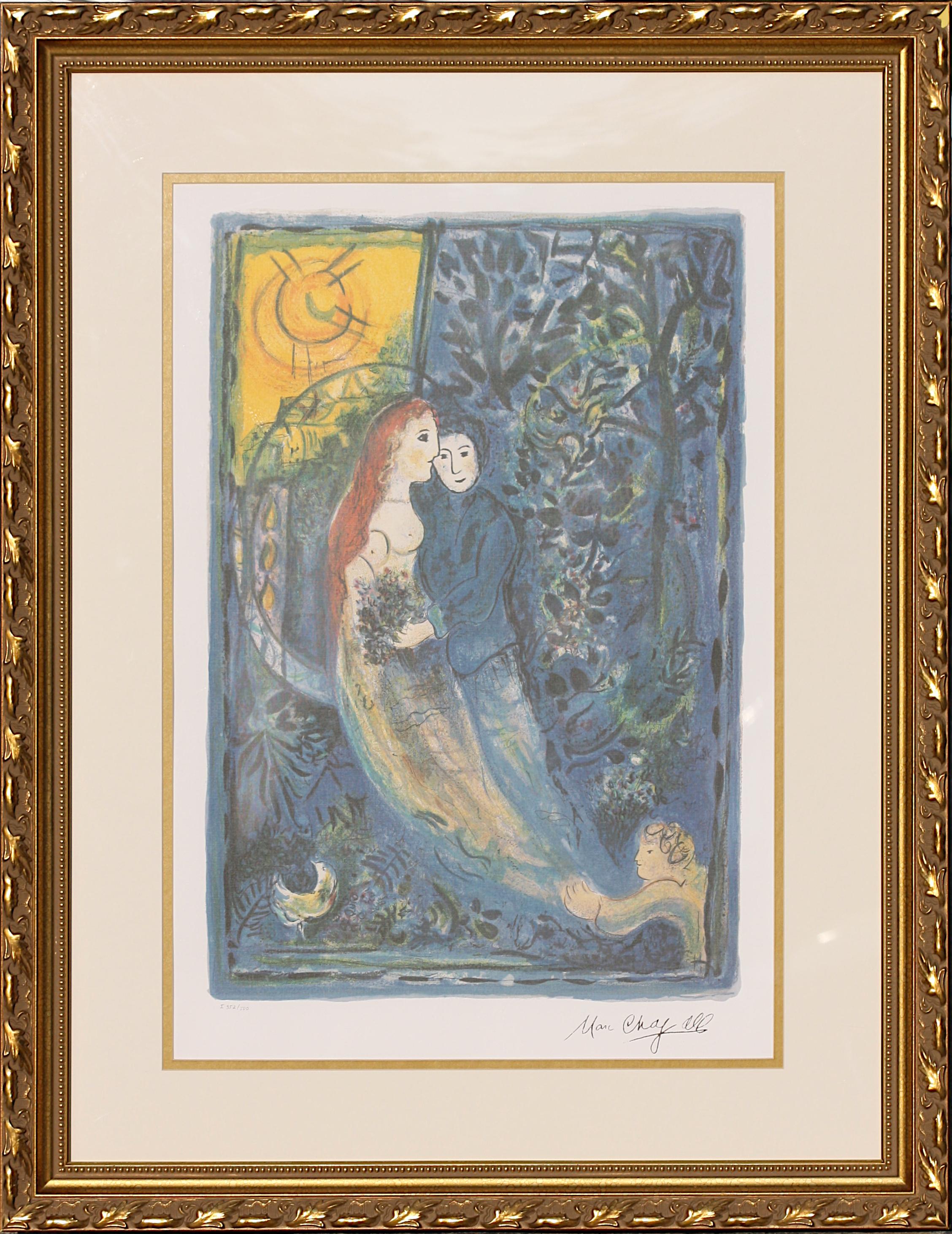 Après, Marc Chagall (russe/français, 1887-1985), Lithographie offset, Le mariage en vente 3
