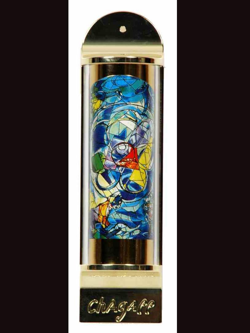 MARC CHAGALL 24K, SET OF 12 TRIBE OF ISRAEL MEZUZAH For Sale 2
