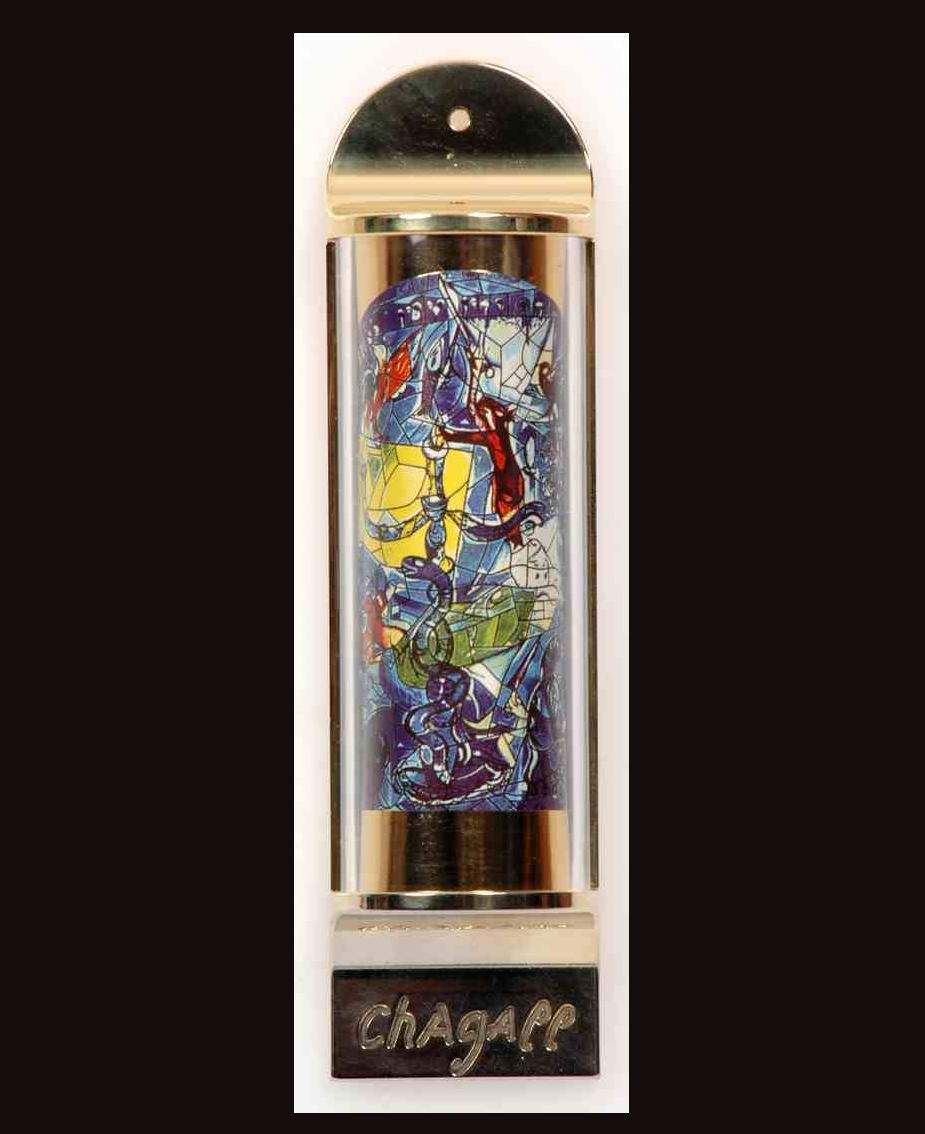 MARC CHAGALL 24K, SET OF 12 TRIBE OF ISRAEL MEZUZAH For Sale 4