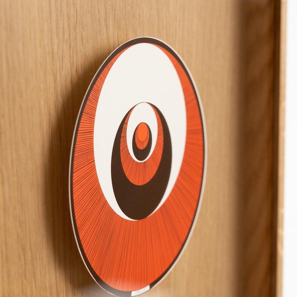 (after Marcel Duchamp) Gravure en rotorelief encadrée, vers 1980 - Géométrique abstrait Print par (after) Marcel Duchamp