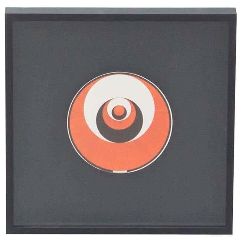 After Marcel Duchamp Rotorelief Print Framed, circa 1980