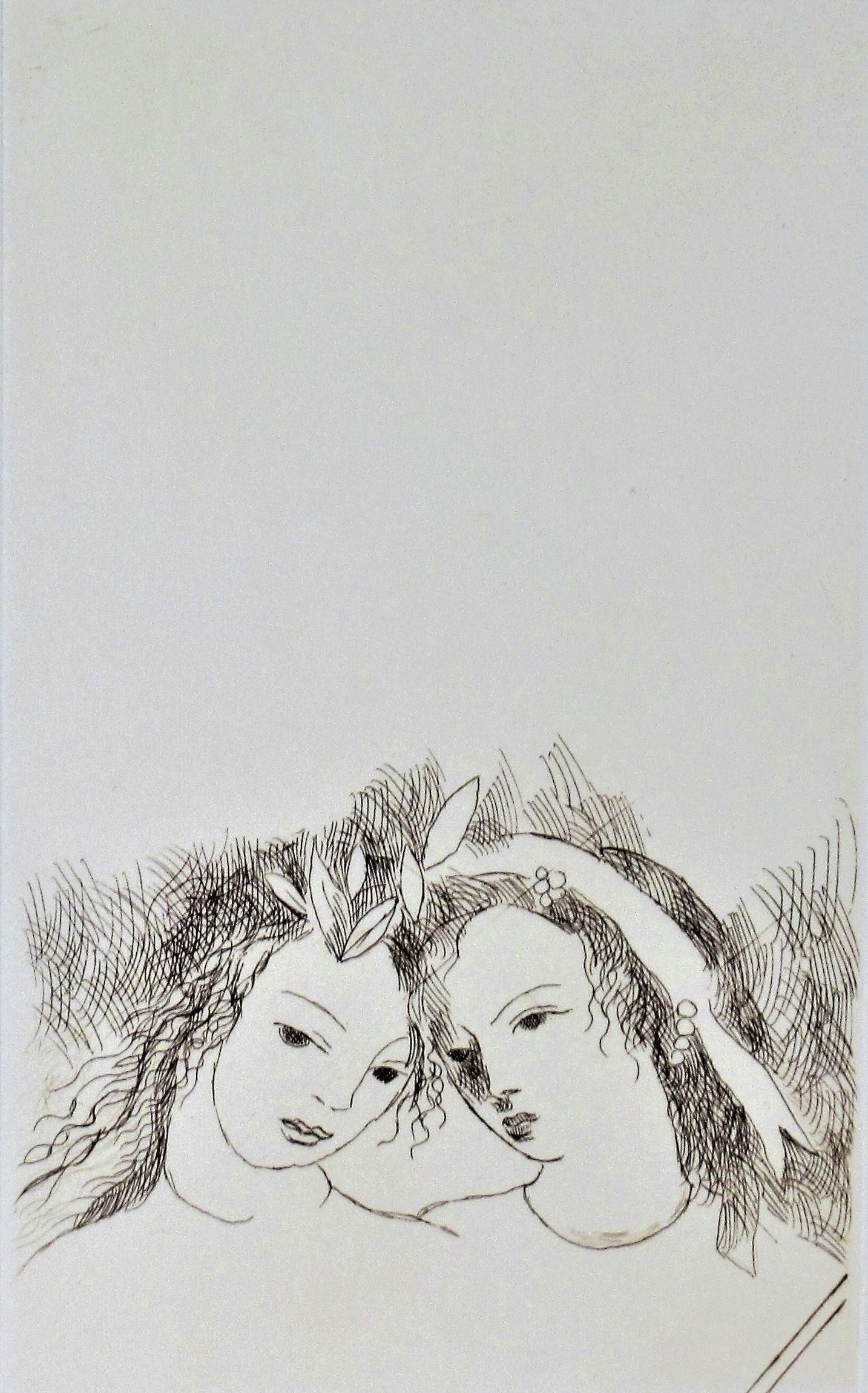 Deux Filles (Deux filles) - Print de (after) Marie Laurencin