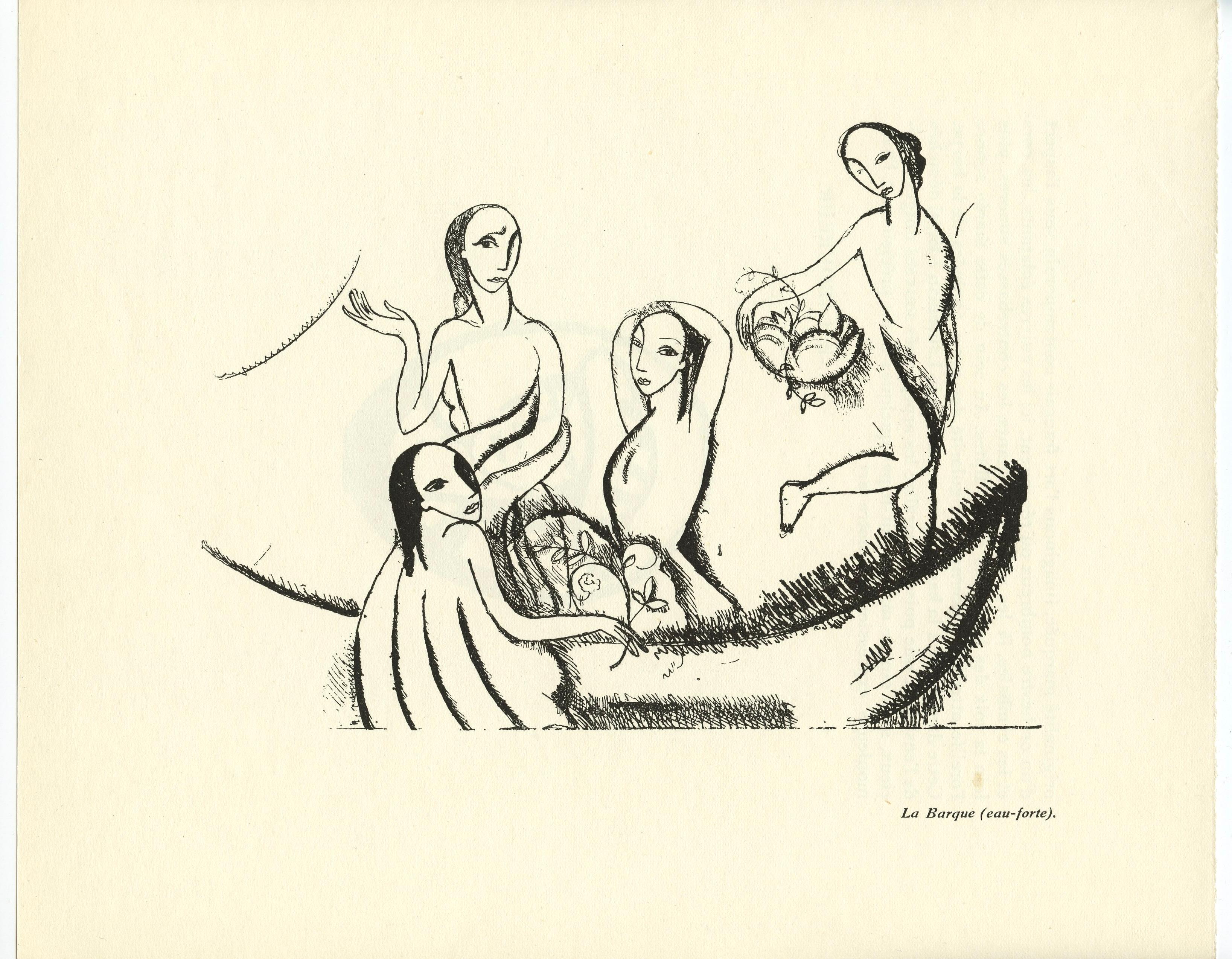 "La Barque" - Print de (after) Marie Laurencin