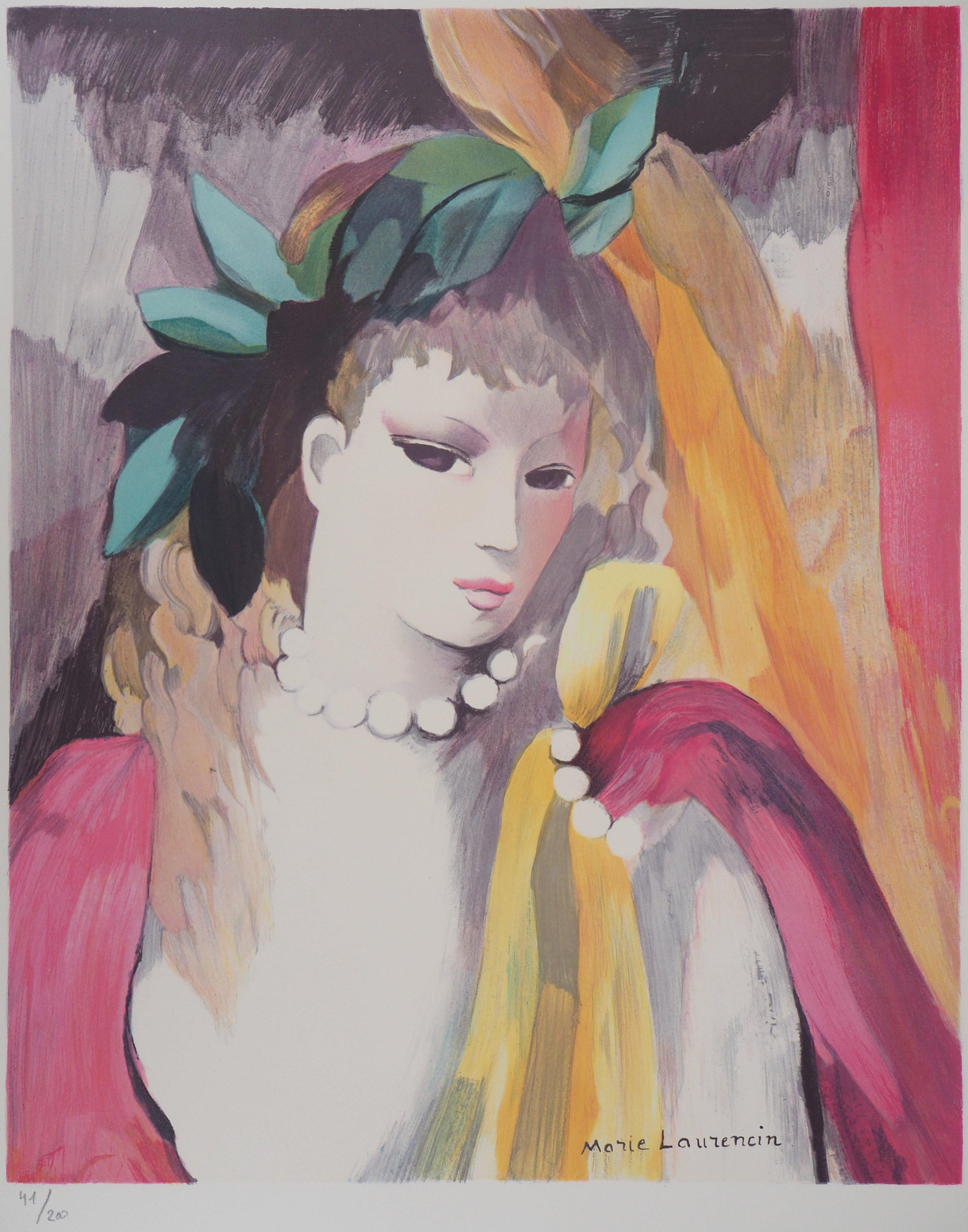 La collana di perle - Litografia - Print Moderno di (after) Marie Laurencin