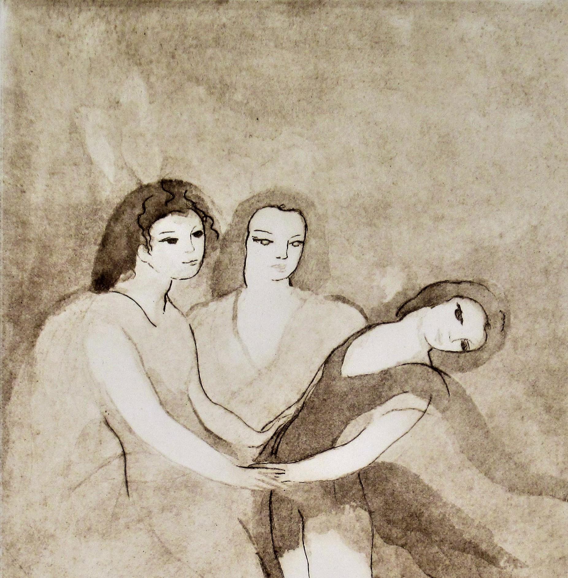 Trois Danseuses (Drei Tänzer) (Impressionismus), Print, von (after) Marie Laurencin