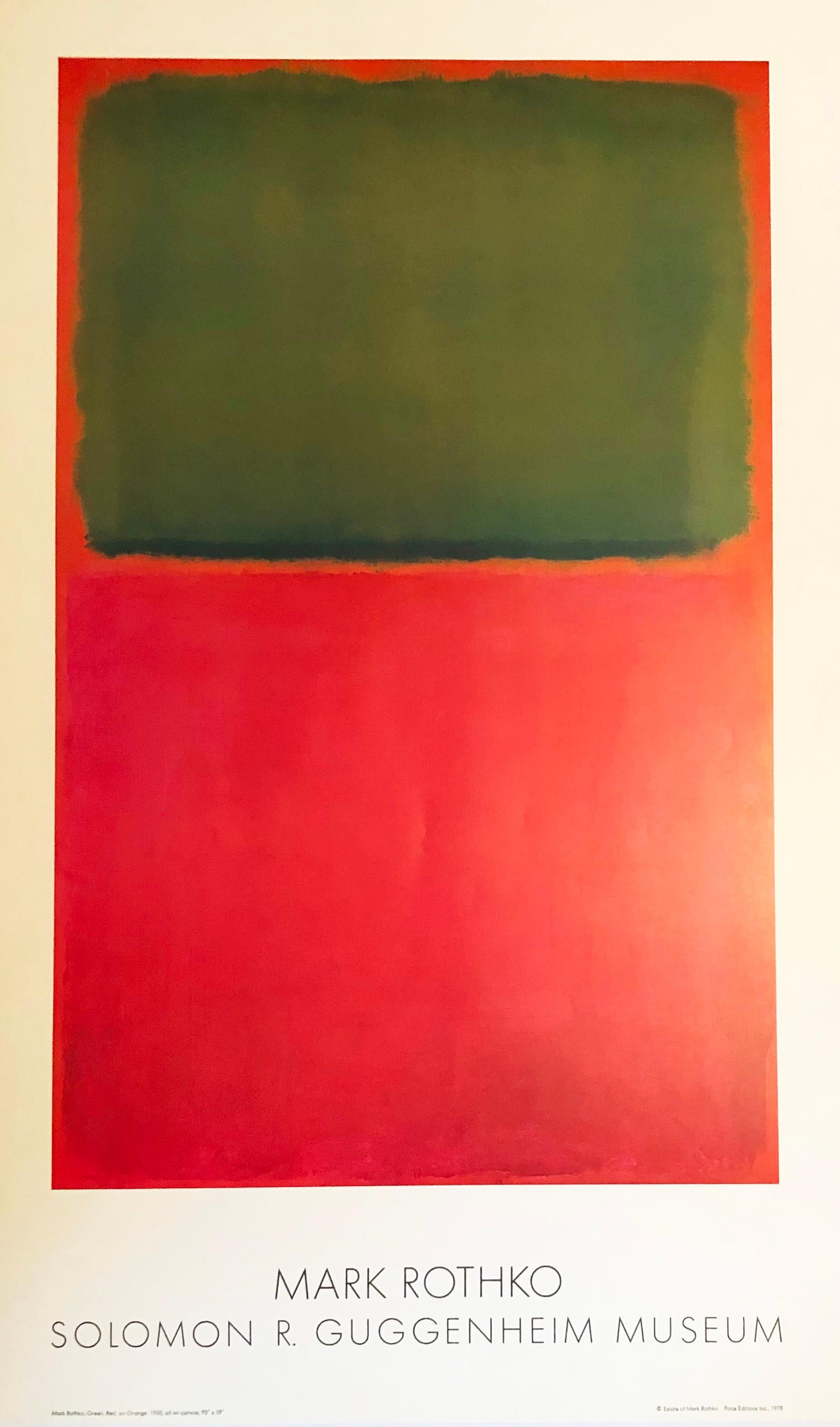 Mark Rothko Guggenheim Museum exhibition poster 1978  - Print by (after) Mark Rothko