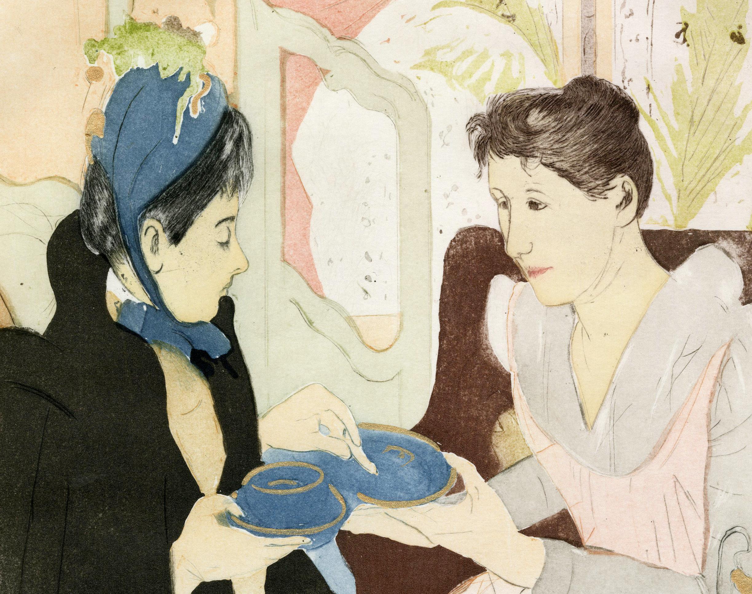Service à thé après-midi - Impressionnisme Print par (after) Mary Cassatt