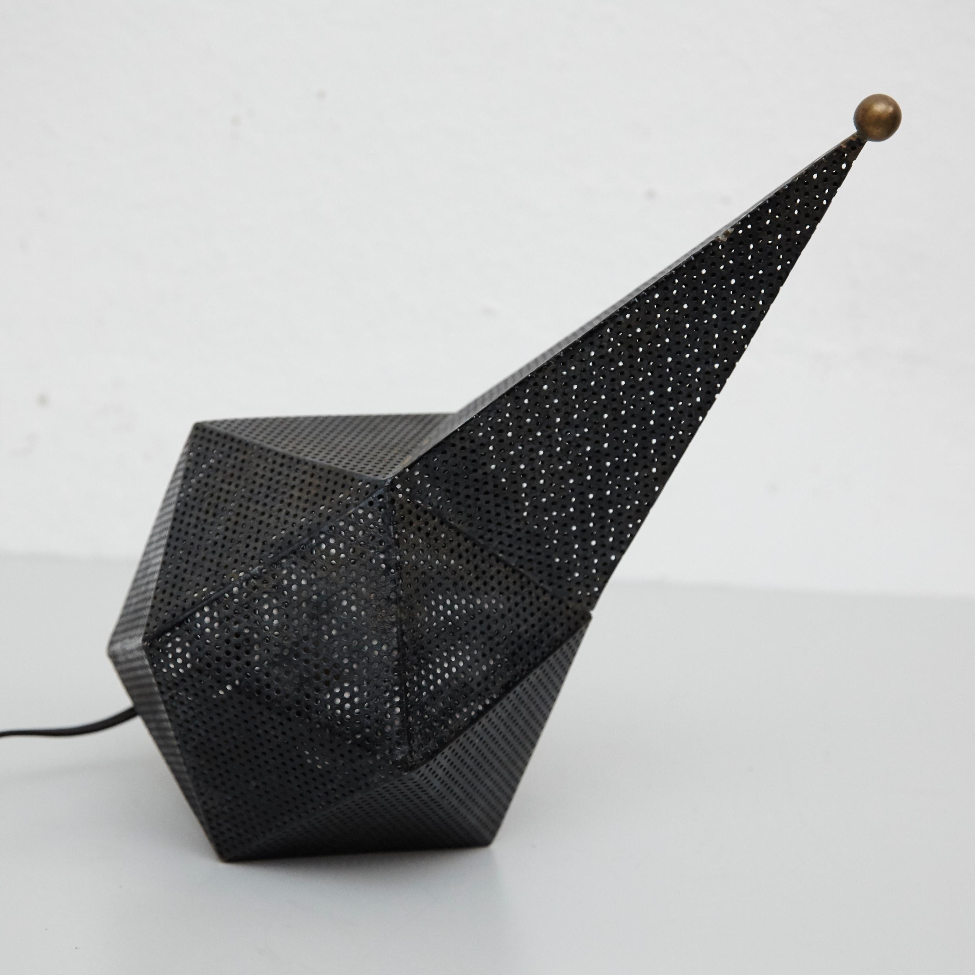 After Mathieu Matégot Mid-Century Modern Lacquered Metal Table Lamp 2