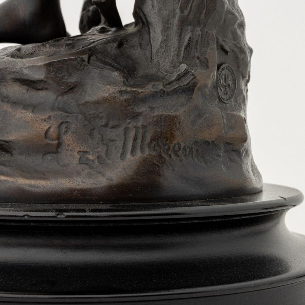 Effet bronze D'après Mathurin Moreau Fille Sculpture Lampe montée en vente