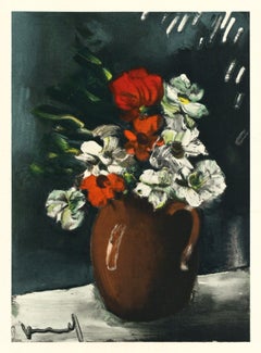 Vintage "Anemones" lithograph