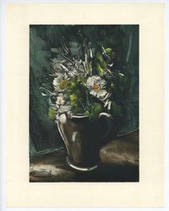 "Flowers in a Stoneware Jug" lithograph