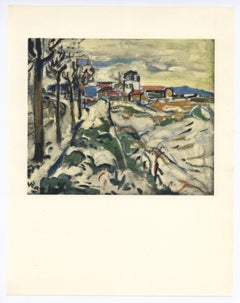 „Mädchen bei Chatou“ Lithographie