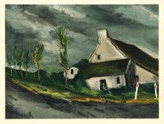 "Near Beaumont-Sur-Sarthe" lithograph