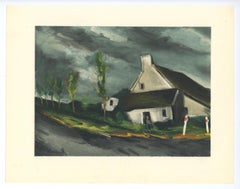 "Near Beaumont-Sur-Sarthe" lithograph