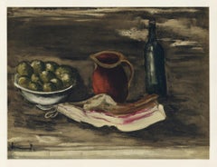 Vintage "Still Life with Bacon" lithograph