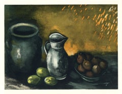 Vintage "Still Life with Jugs" lithograph