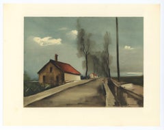"The Brezolles Road" lithograph