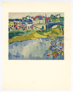 "The Bridge at Chatou" lithograph