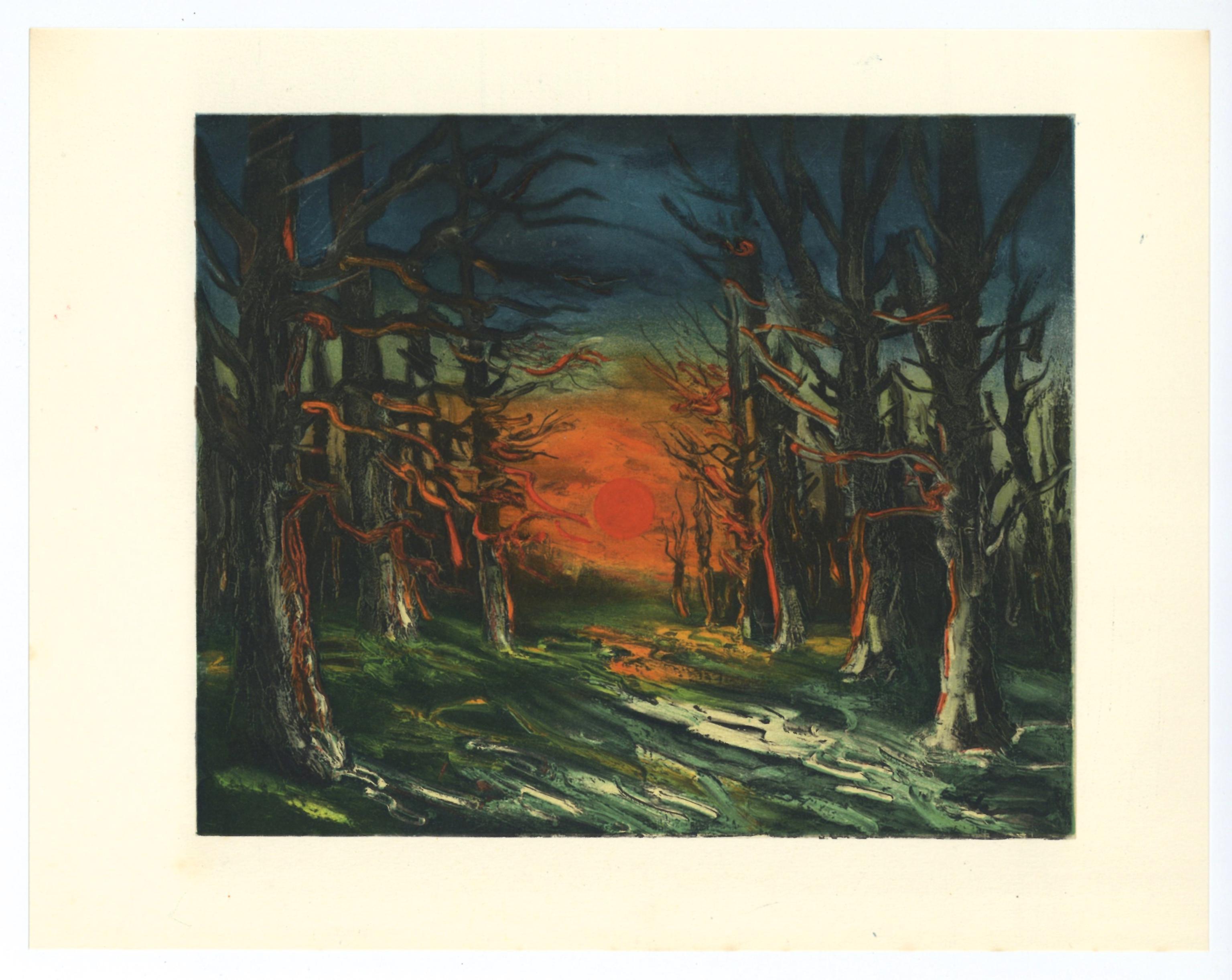 "The Forest of Senonches" lithograph - Print by (after) Maurice de Vlaminck