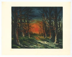 "Litografia "La foresta di Senonches