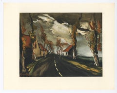 Lithographie „Die Mortagne Road“