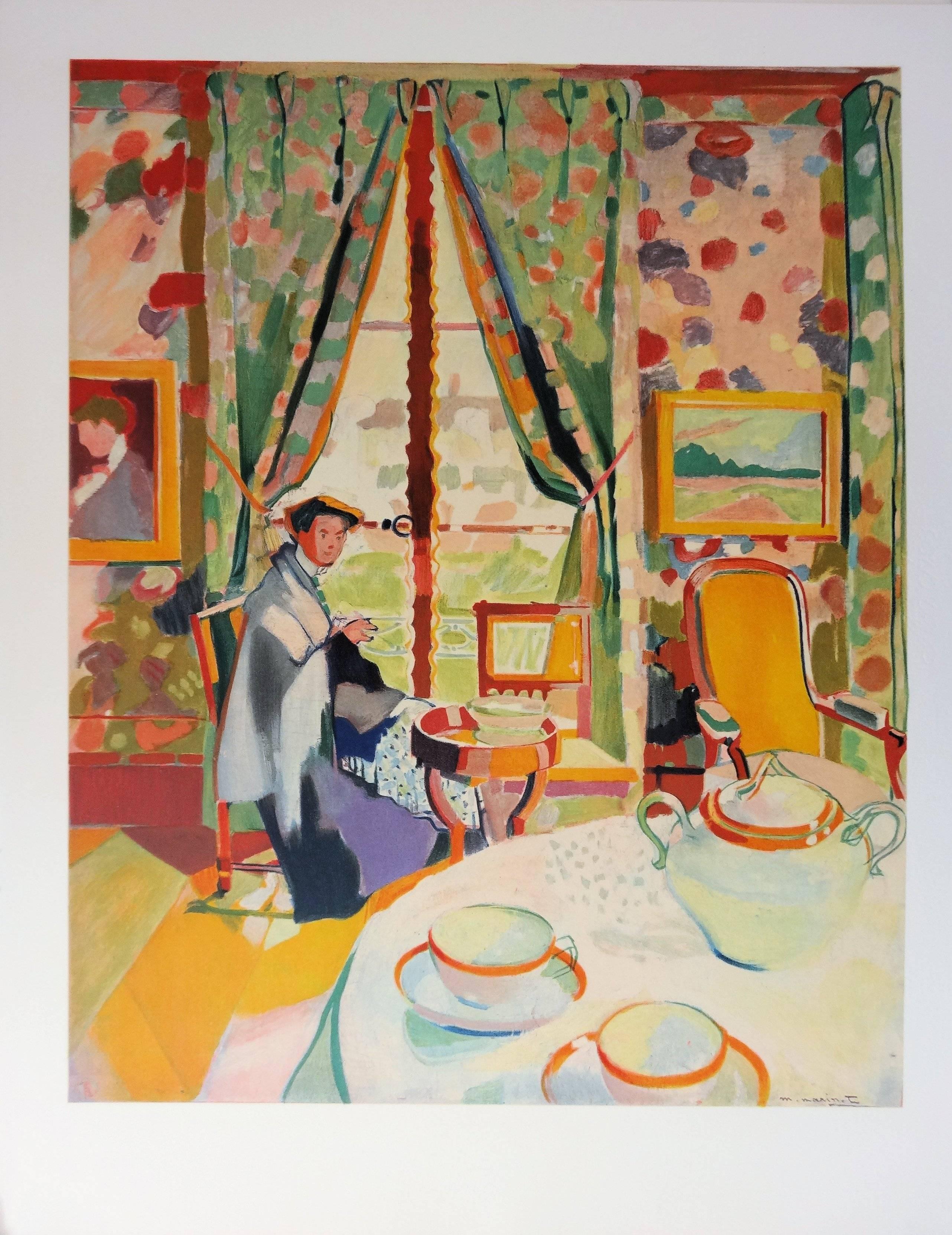 (After) Maurice Marinot Figurative Print - Fauvist Interior - Lithograph, 1972
