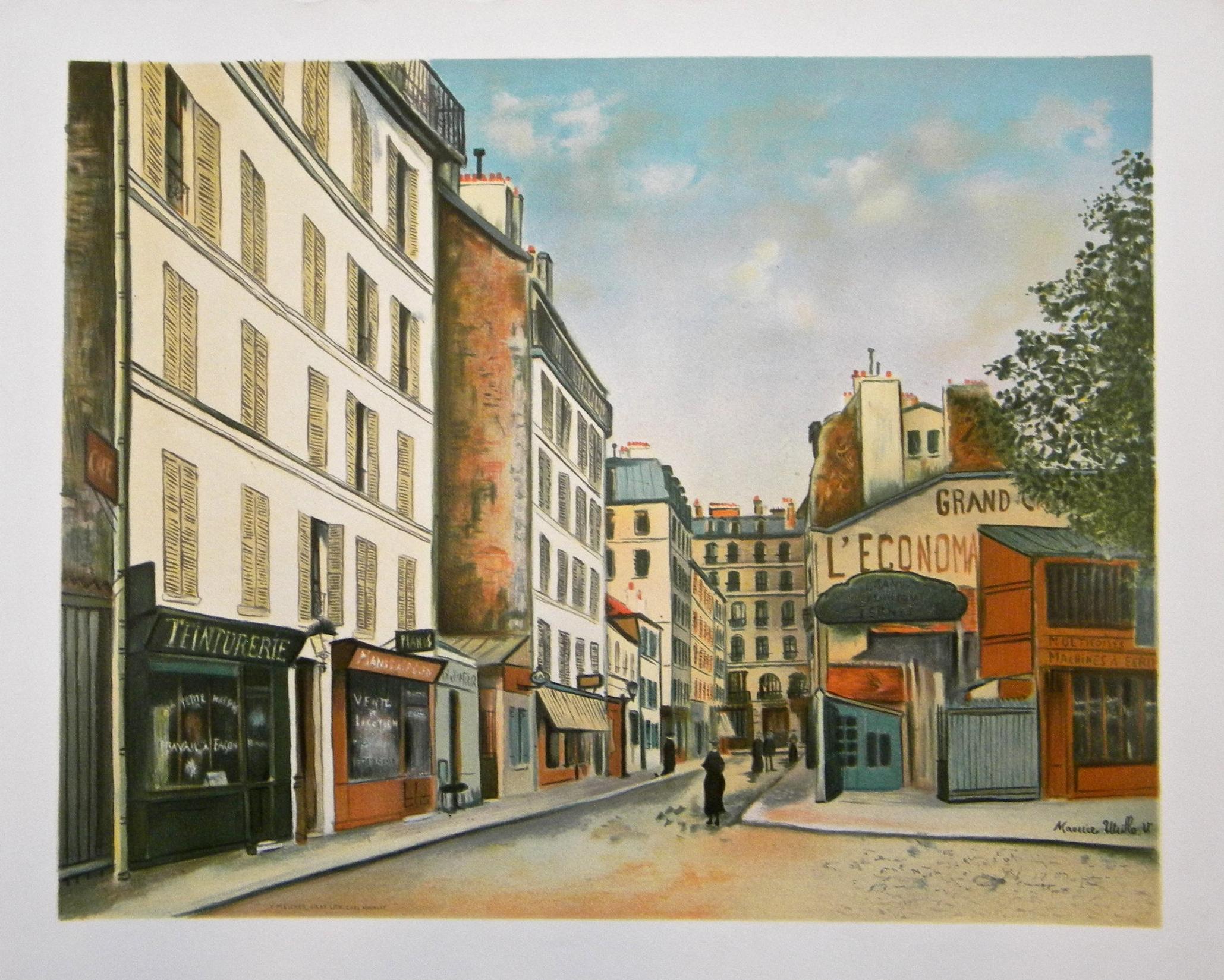 Montmartre – Lithographie – Print von (after) Maurice Utrillo