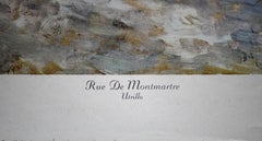 Rue De Montmartre Offset Print, 20th Century, Fair Condition, 19x25 in